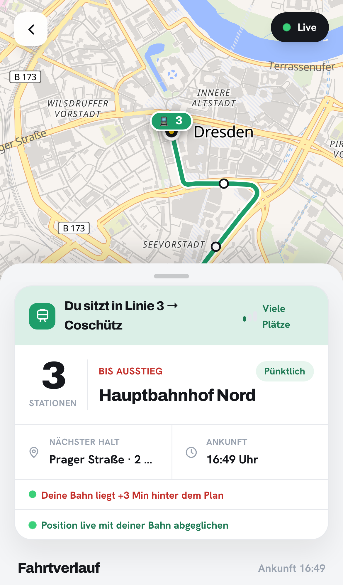 Livemodus: begleitet bis zum Ausstieg